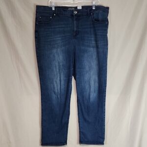 Terra & Sky Women's Dark Blue Straight Leg Jeans